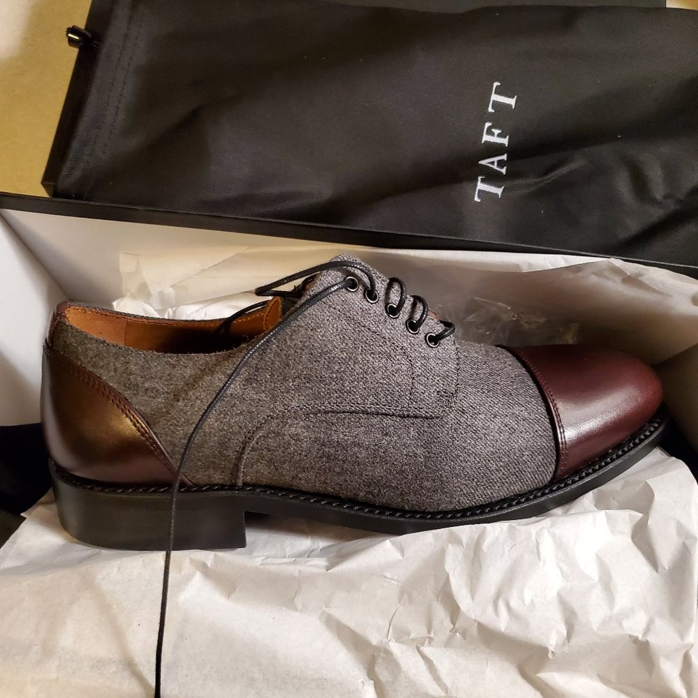 Taft Charcoal and Mahogany Oxford Shoes
